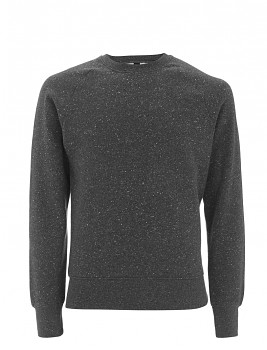 Pánská/unisex raglánová mikina ze 100% biobavlny - černá twist