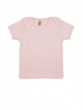 Dětské tričko s krátkými rukávy ze 100% biobavlny - růžová powder