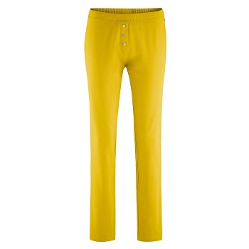 CAROL dámské pyžamové kalhoty ze 100% biobavlny - žlutá brass