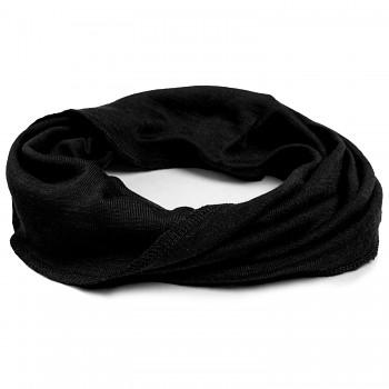 Dámská šála (nákrčník) z merino vlny a hedvábí - černá