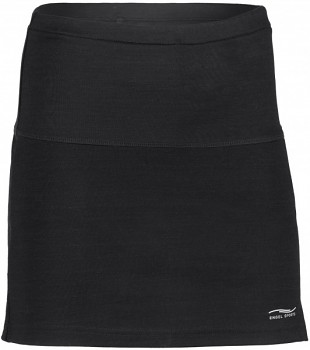 Dámská sportovní sukně z bio merino vlny a hedvábí - černá
