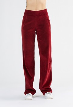 Albero dámské teplákové kalhoty ze 100% biobavlny - červená bordeaux