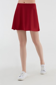Albero dámská úpletová sukně z biobavlny - červená