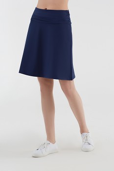 Albero dámská úpletová sukně z biobavlny - modrá navy