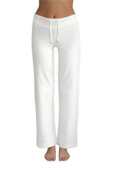 Albero dámské teplákové kalhoty z biobavlny - bílá
