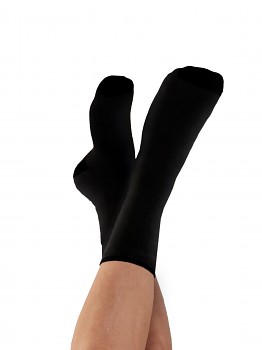 Klasické teplé ponožky z biobavlny - černá