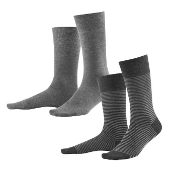 ARNI pánské ponožky z biobavlny - šedá stone/antracit (2 páry)