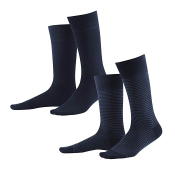 ARNI pánské ponožky z biobavlny - tmavě modrá navy/indigo (2 páry)