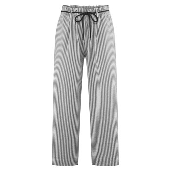 KATHLEEN dámské kalhoty ze 100% bio bavlny - bílá/černá