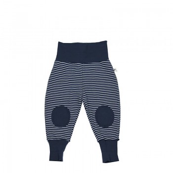 HAREM kojenecké kalhoty ze 100% biobavlny - bílá/indigo