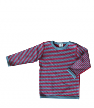 ISFAHAN dětské oboustranné tričko ze 100% biobavlny - červená/modrá
