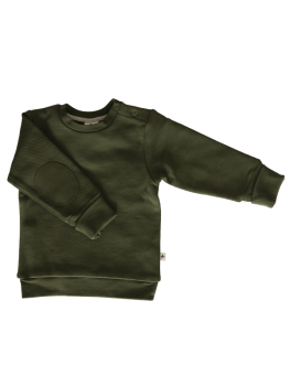 Dětská mikina ze 100% biobavlny - khaki tymián