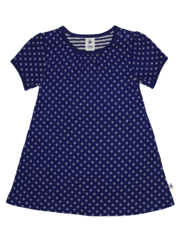 ZYPERN dívčí letní šaty ze 100% biobavlny - tmavě modrá