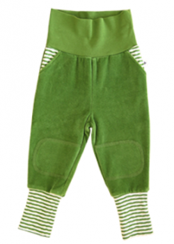 WESERSTRAND dětské kalhoty ze 100% biobavlny - lesní zelená