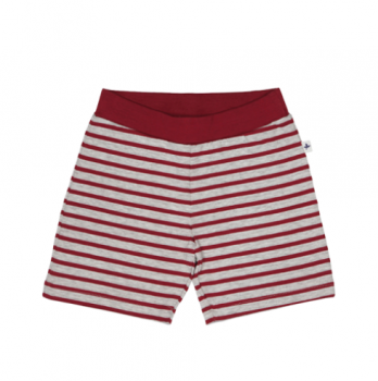 SHORTY BREMER Dětské kraťasy ze 100% biobavlny - pruhovaná červená/přírodní