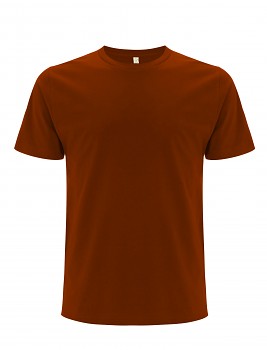 Pánské/unisex  tričko s krátkými rukávy z 100% biobavlny - tmavě oranžová