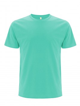 Pánské/unisex  tričko s krátkými rukávy z 100% biobavlny - modrozelená mint