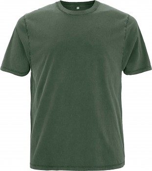 Pánské/unisex oversized tričko s krátkými rukávy ze 100% biobavlny - zelená stone wash