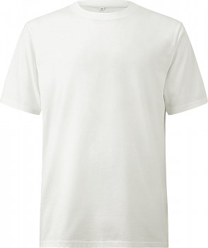 Pánské/unisex oversized tričko s krátkými rukávy ze 100% biobavlny - bílá stone wash