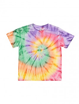 Dětské tričko z 100% biobavlny - duhová Tie Dye