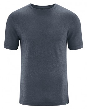 KORPER pánské tričko s krátkým rukávem z konopí a biobavlny - tmavě šedá dark