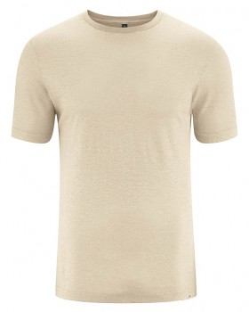 KORPER pánské tričko s krátkým rukávem z konopí a biobavlny - béžová gobi