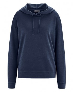 HOODIE Dámská mikina s kapucí z konopí a biobavlny - tmavě modrá navy