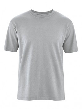 OTTFRIED pánské tričko s krátkým rukávem z biobavlny a konopí - šedá quartz