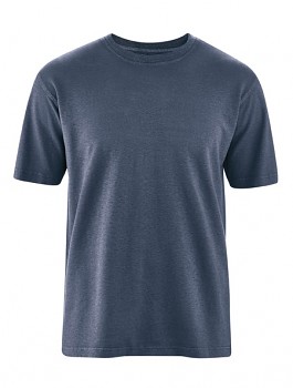 OTTFRIED pánské tričko s krátkým rukávem z biobavlny a konopí - tmavě modrá wintersky