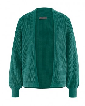 JACKE dámský pletený svetr z konopí a biobavlny - zelená spruce