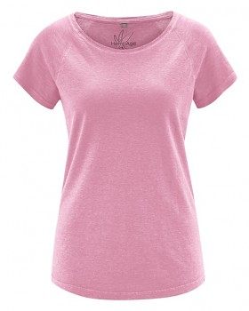 ROLT dámské raglánové tričko z konopí a biobavlny - růžová rose