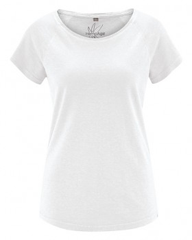 ROLT dámské raglánové tričko z konopí a biobavlny - bílá