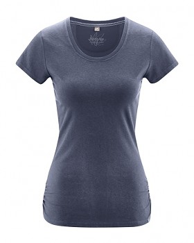 ELLA dámské tričko s krátkými rukávy z konopí a biobavlny - tmavě modrá wintersky