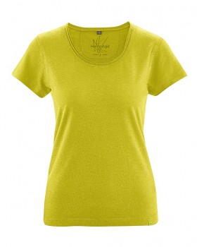 BREEZY dámské triko s krátkým rukávem z konopí a biobavlny - žlutá apple