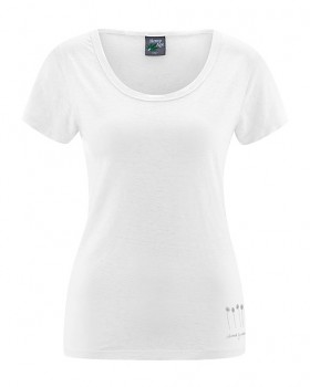 HARIET dámské triko s krátkými rukávy ze 100% konopí - bílá