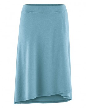 WICKY dámská asymetrická sukně z biobavlny a konopí - světle modrá wave