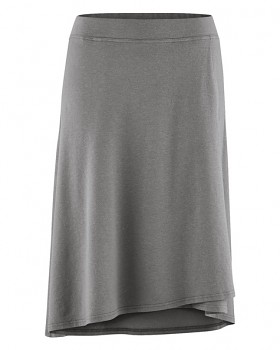 WICKY dámská asymetrická sukně z biobavlny a konopí - šedohnědá taupe