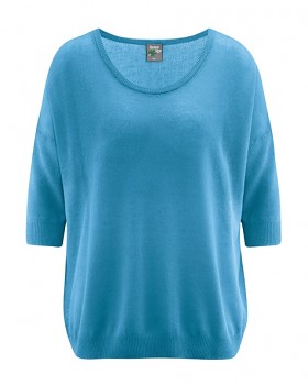 PEARL dámský pulovr z konopí a biobavlny - modrá atlantic