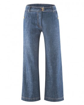 TIFFANY dámské džíny s vysokým pasem z konopí a biobavlny - modrá indigo