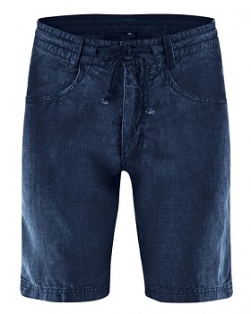 MANELLO unisex šortky ze 100% konopí - tmavě modrá navy