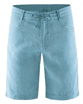 MANELLO unisex šortky ze 100% konopí - modrá wave