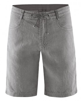 MANELLO unisex šortky ze 100% konopí - šedá taupe