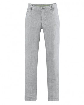 METRO unisex kalhoty ze 100% konopí - šedá quartz