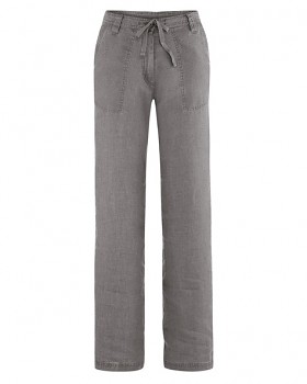 SUMMER dámské kalhoty ze 100% konopí - šedohnědá taupe