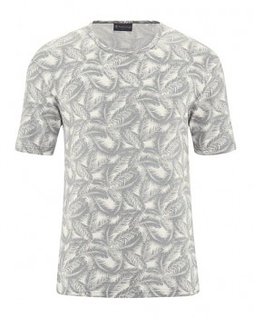 PALM pánské tričko s krátkým rukávem z konopí a biobavlny - šedá quartz