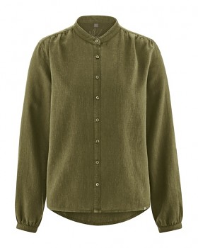 ALIVIA dámská košile z konopí a biobavlny - khaki peat