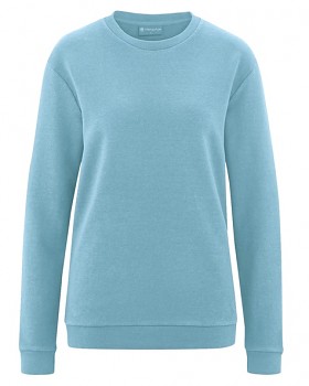 ALEX klasická unisex mikina z konopí a biobavlny - modrá wave