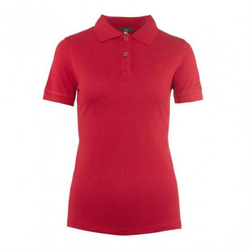 MORENA dámské polo-tričko s krátkými rukávy z bambusu a biobavlny - červená