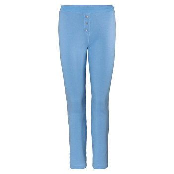 CAROL dámské pyžamové kalhoty ze 100% biobavlny - modrá forget-me-not