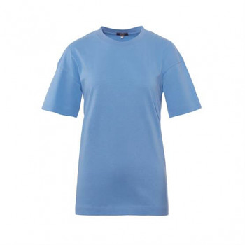 MARIA Dámské tričko s krátkými rukávy ze 100% biobavlny - modrá forget-me-not